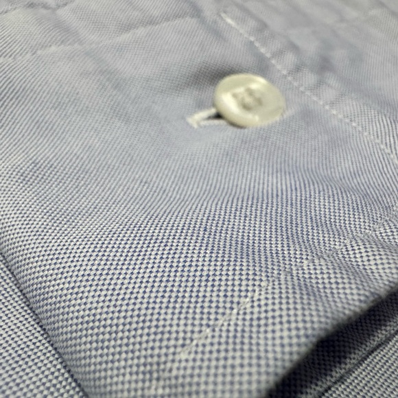 Jcrew Men’s Thomas Mason Blue Oxford Long Sleeve Shirt Size Medium - Picture 2 of 4